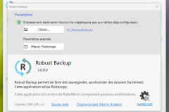 Robust Backup disque sauvegarde favoris